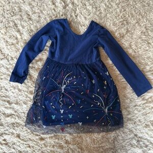 Hanna Andersson Disney Dress with Tulle and Colorful Embroidery 100cm 4T